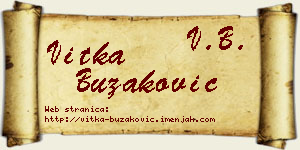 Vitka Buzaković vizit kartica